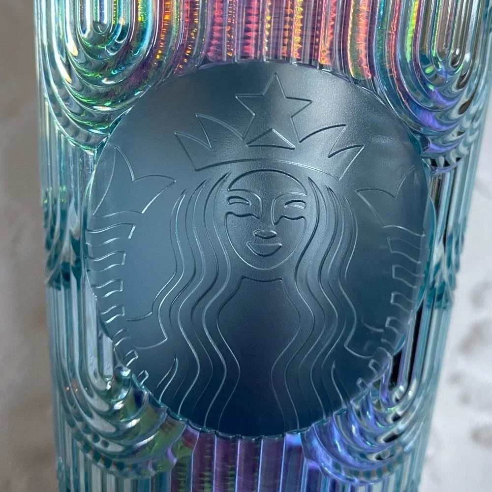 Starbucks Spring 2022 Teal Mermaid Scale Iridescent Venti Tumbler 24 Ounce - Picture 3 of 11